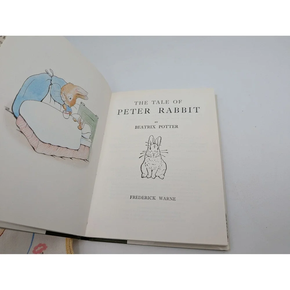Beatrix Potter Tale Peter Rabbit Book Lot White Cloth Counting‎ 123 Hardback
